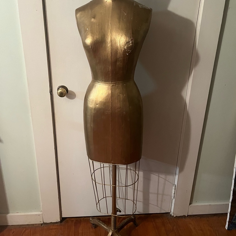 Vintage dress form metal base skirt